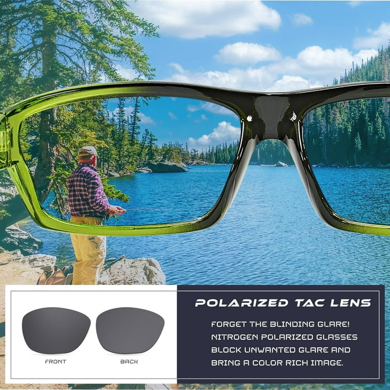 Nitrogen Polarized Wrap Around Sport Sunglasses for Men Women UV400  Protection Sun Glasses