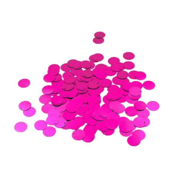 130 piezas de lentejuelas redondas sueltas con agujero, lentejuelas planas para álbumes de recortes Rosa rojo