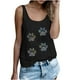 thumbnail image 1 of Top de chaleco con estampado de lentejuelas coloridas y cuello redondo de Color sólido informal a la moda para mujer Fridja  qr271, 1 of 4