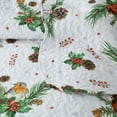 thumbnail image 7 of 3 Pcs Winter Cardinals Christmas Quilt Bedspread Set Holiday Bedding, 7 of 7
