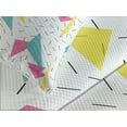 thumbnail image 4 of Ambesonne Abstract Quilted Bedspread Set 3 Pcs, Memphis Style Forms, King Size, Multicolor, 4 of 5