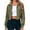 Army green, variant on Long Sleeve Stand Collar Solid Women Zipper Bomber Jacket Motorcycle Crop Coat