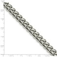 thumbnail image 4 of Stainless Steel Polished 8.5in Curb Chain Bracelet; 8.5 inch; Lobster (Fancy) Clasp; for Adults and Teens; for Women and Men, 4 of 4