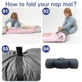 thumbnail image 5 of KAINSY Personalized Rainbow Toddler Nap Mat for Preschool - Custom Name Sleeping Mat with Pillow and Blanket, Soft & Comfortable Roll-Up Nap Mat for Daycare, Kindergarten, Camping, Travel, 5 of 8
