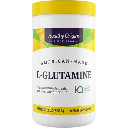 Healthy Origins L-Glutamine (American-Made, Non-GMO, Gluten Free, Muscle Support, Immune Support), 21.2 Ounce