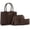 Coffee, variant on Wrangler 3Pcs Handbags Set Tote Bag & Medium Crossbody Purse & Wallet, Leopard-Brown