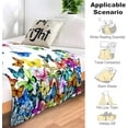 thumbnail image 6 of Butterfly Blanket Beautiful Butterfly Throw Blanket Ultra Soft Blankets Lightweight Cozy for Bed Couch Sofa 50"x40", 6 of 6