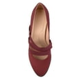 thumbnail image 5 of Journee Womens Loren Comfort Insole Round Toe Mid Block Heel Pumps, Widths Available, 5 of 10