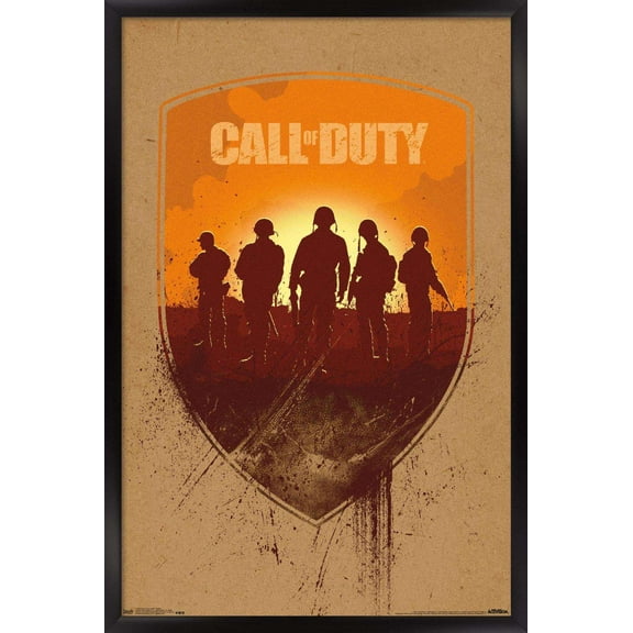 Call of Duty: WWII - Shield Wall Poster, 14.725" x 22.375", Framed