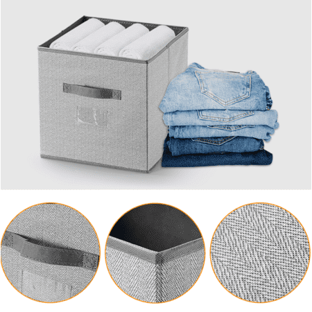 Bac De Rangement - KZQ - Pliable En Tissu - 31x31x31CM - Violet - Avec Poignée - Maison