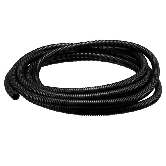 Unique Bargains 5M 15.8mm Outside Dia Corrugated Bellow Conduit Tube for Electric Wiring Black