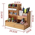 thumbnail image 2 of Organizador de escritorio de oficina de madera con cajones, 2 of 8