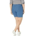 thumbnail image 2 of JUST MY SIZE Women's Apparel Women's Plus Size 2 Pocket Pull on Short, Light Stonewash, 2X, 2 of 2