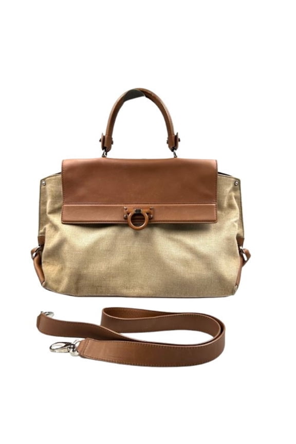 Pre-Owned Salvatore Ferragamo Sofia handbag, brown.