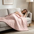 thumbnail image 5 of Cute Print Small Summer Quilt Lightweight Breathable Cooling Fiber Travel Blanket Machine Washable for Nap Camping Use, 5 of 6