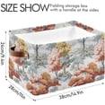 thumbnail image 3 of Foldable Storage Bins Colorful Tree Fabric Storage Baskets Collapsible Decorative Baskets Closet Organizer Bins with PU Handles for Shelves Home Closet Bedroom Living Room-1Pack Decor Gifts, 3 of 7