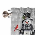 thumbnail image 5 of Grey Snowman Christmas Kitchen Curtain 2 Panels Curtains 45 Inch Length, Xmas Snowflake Birds Curtains Rod Pocket Curtains Window Drapes Treatment Window Cafe Curtains, 5 of 5