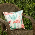thumbnail image 4 of Vibrant Flamingo and Cactus Outdoor Pillow with Poly Fill, 4 of 5