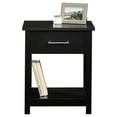Mainstays Hillside Nightstand with Drawer, Blackwood Finish