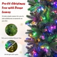 thumbnail image 5 of 6/7.5 ft Pencil Prelit Christmas Tree, Artificial Slim Christmas Tree with 200/300 Multicolor LED Lights, Metal Stand and Hinged Branches, 8 Color Modes, 5 of 9