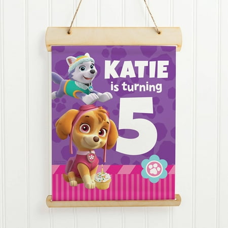 Paws Sign - Personalized PAW Patrol Party Pups Birthday Sign