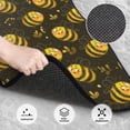 thumbnail image 3 of Naloa Cute Cartoon Bees Car Foot Mat Set of 4 Pieces - Universal Floor Liner Neoprene Full Set Floor Mats for Cars Trucks SUV, 3 of 7