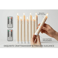 thumbnail image 7 of Real Wax LED Flameless Taper Candles with Remote Timer, 10.6 Inches Ivory Fake Candlesticks, Dripless Battery Operated Window Candle with 3D Flickering Flame for Fireplace Xmas Halloween, 7 of 7
