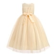 thumbnail image 2 of IDOPIP Flower Girl Dresses for Wedding Sleeveless Cutout Tulle Princess Pageant Birthday Party Gown 3-14Y, 2 of 8