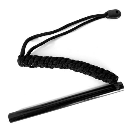 

The Hurricane - Ferro Rod Fire Starter with Paracord Lanyard from Sirius Survival - Black