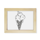 thumbnail image 1 of Contorno negro, sésamo galletas helado Escritorio de madera Arte Pintura 6x8 pulgadas marco de foto foto, 1 of 4