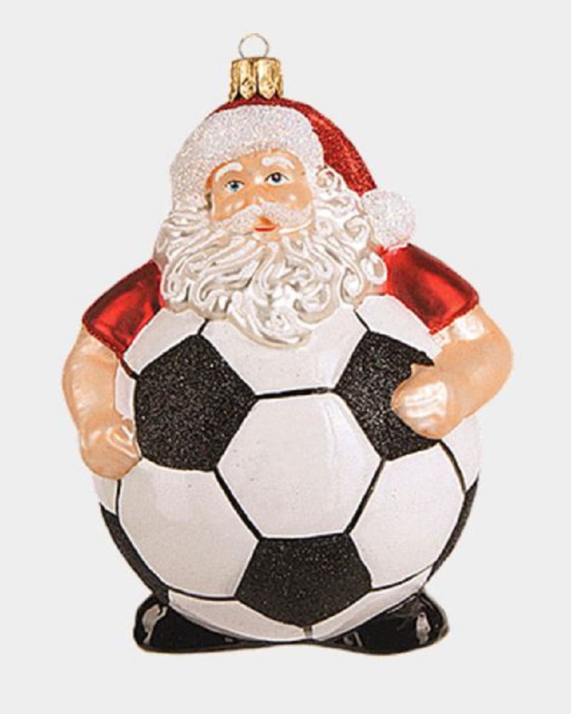 Soccer Ball Czech Glass Christmas Tree Ornament Sports Decoration Football 