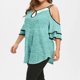 thumbnail image 5 of Puntoco Tallas grandes Mujer Verano Casual Correa Hombro con fugas Lentejuelas Camiseta de manga corta Puntoco Puntoco-9010, 5 of 9