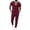 Wine, variant on Gytharion Men's 2 Piece Classic Walffe Sets Turn-down Collar Zippered Short Sleeve Tops with Drawstring Long Pants Sets Soild Color Casual Outfits