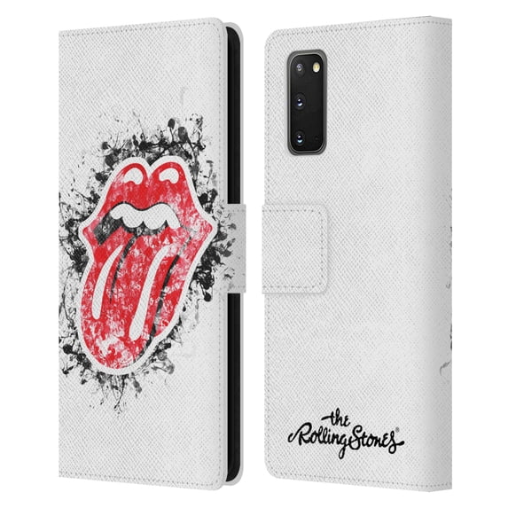 Head Case Designs Officially Licensed The Rolling Stones Licks Collection Distressed Look Tongue Leather Book Wallet Case Compatible with Samsung Galaxy S20 / S20 5G