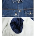 thumbnail image 3 of Men’s Classic Blue Button Up Casual Jean Sherpa Lined Cotton Denim Jacket (Medium Blue, 2XL), 3 of 3