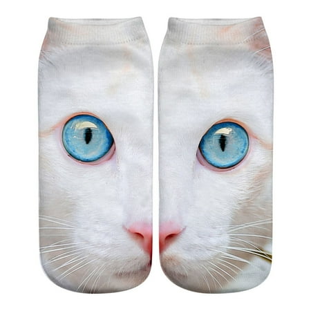 

Huachen New Women Casual 3D Print Lady Cute Socks Comfortable Cartoons Sports Socks