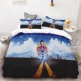 thumbnail image 3 of Funda nórdica 3D exquisita caricatura Sonic papel tapiz Anime impresión digital juego de cama edredón cama suave niños jóvenes regalo, 3 of 5