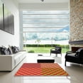 thumbnail image 7 of Ahgly Company Machine Washable Indoor Square Transitional Orange Area Rugs, 4' Square, 7 of 7