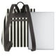 thumbnail image 3 of Balery Black And White Thick Stripes Mochila de Cuero para Mujeres, Gran Capacidad, Bolsa de Viaje Multifuncional, Mochila de Cuero y Bolsa de Hombro para Mujeres, 3 of 4