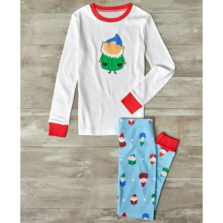 Children's Gnome Pajamas - Christmas Shirt Pants Lounge Set - 10/12