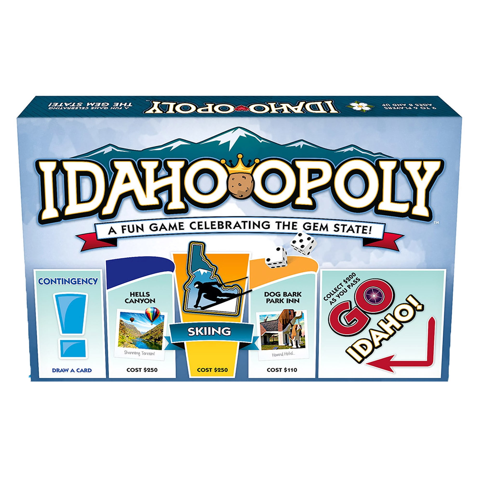 Late For The Sky: Idaho-Opoly - State Themed Family Board Game, Opoly-Style Game Night, Traditional Play Or 1 Hr Version, Ages 8+, 2-6 Players