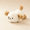 A004- White and Brown, variant on Cute Plush Chick Stuffed Animal, Soft Fluffy Yellow Cartoon Chick Plush Toy, 6.7 inch Cute Cuddly Play Figure, Ideal Gift for Anniversary Bedroom Decor Party Favor Easter Collection