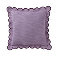 thumbnail image 3 of (2 pack) Home Decor Collection 19" x 19" Purple Scallop Flange Cotton-Rich Decorate Pillow, 3 of 6