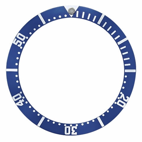 ALLUMINUM BEZEL INSERT FOR 44MM CASIO MDV-106-1AV DIVER 200M WATCH QUARTZ BLUE