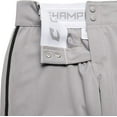 thumbnail image 3 of Champro Women/Girl's Tournament Low Rise Piped Pants: BP11P Gray/Black / Youth Large, 3 of 8