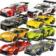 thumbnail image 2 of City Speed Champion Sport Racing Cars Building Blocks Model MOC Bricks Racer Vehicle Kid Education Toys for Childrens Boys Gifts, 2 of 10