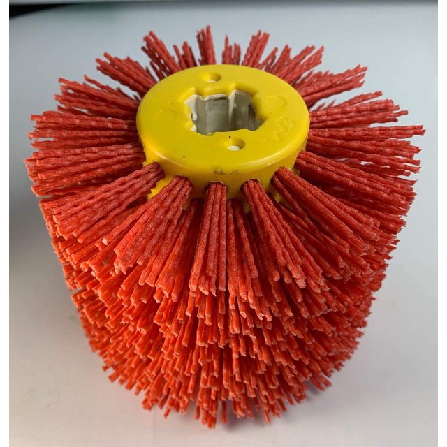 Signi Roue de Dessin en nylon Abrasif Brosse de Finition pour Bois 1 pack (60 Grains, nylon Rouge)