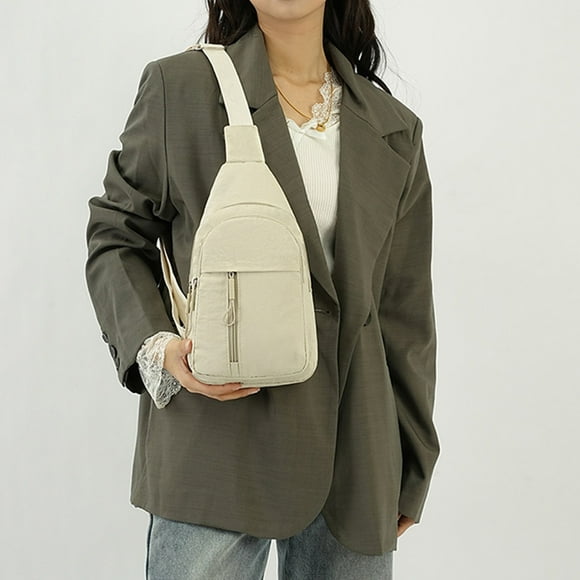 Bolso de pecho moderno, ligero, bandolera, para hombre y mujer, mochila pequeña deportiva fresca, bolso inclinado, bolsos de pecho de poliéster.