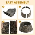 thumbnail image 4 of Blazezo 24in Christmas Tree Collar, Rattan Tree Skirt, Farmhouse Decor with Cord Cut-Out, Easy Assembly Water Hyacinth Base Cover for Holiday Home Decoration, 4 of 9