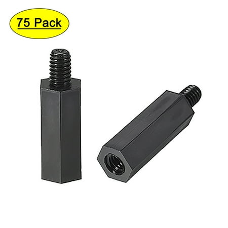 

Unique Bargains M4x25mm+6mm Male to Female Hex Nylon Spacer Standoff 75pcs